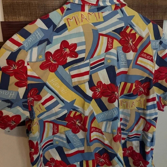 Erika II Vintage women’s button down tropical size 3x Hawaiian shirt multicolor - Picture 3 of 5